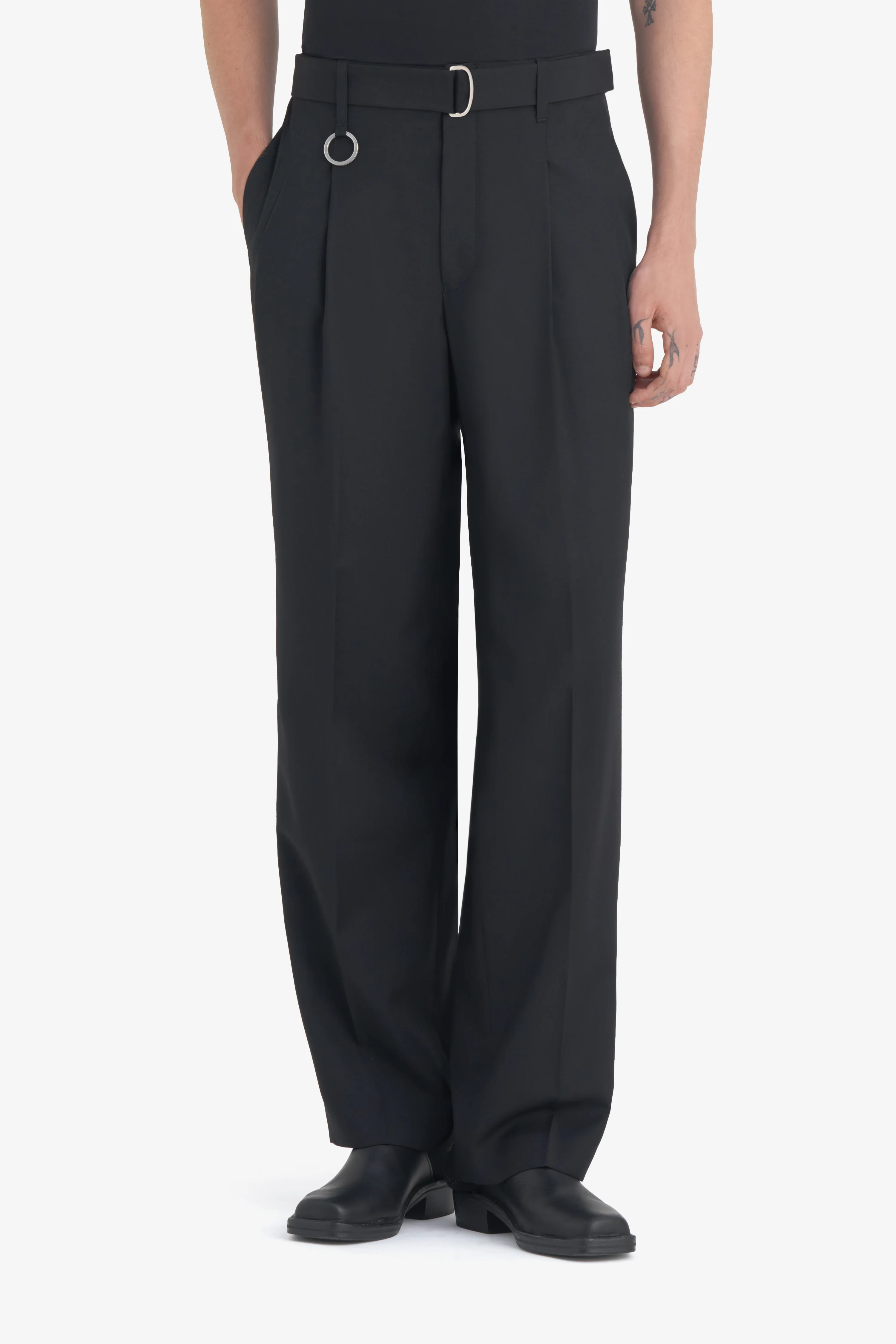LOOSE SUIT PANT - BLACK - Image 3