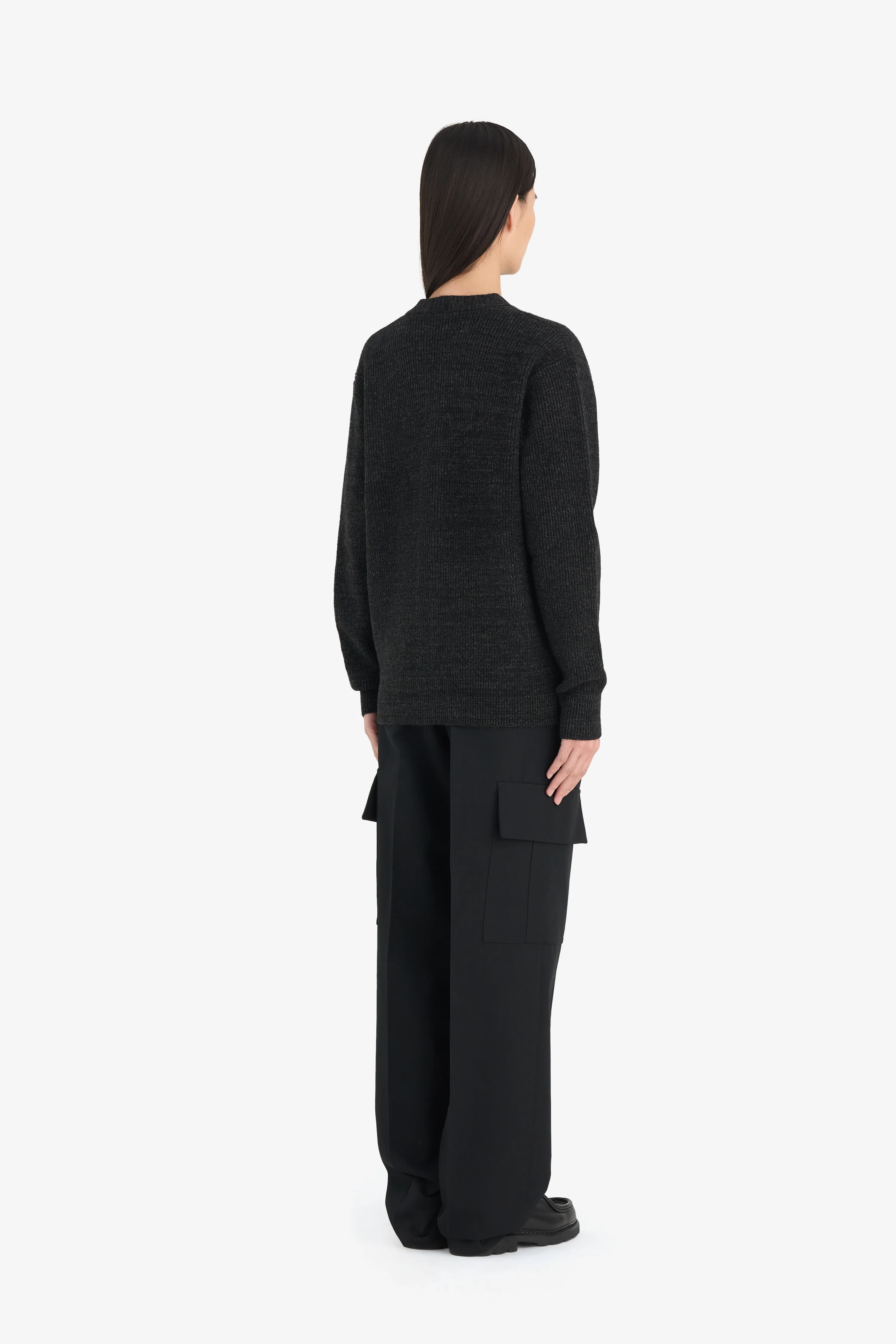 BORIS CARDIGAN ACCENT CARDIGAN - CHARCOAL - Image 9