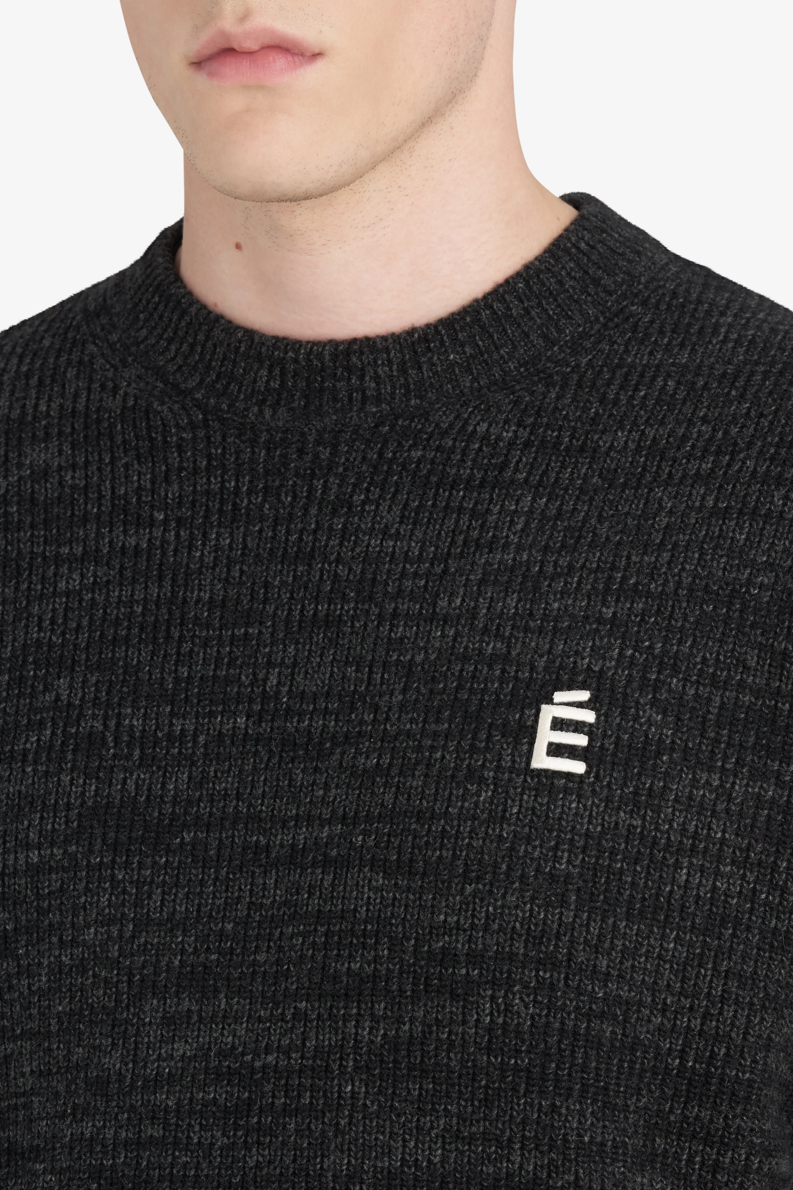 BORIS ACCENT SWEATER - CHARCOAL - Image 6