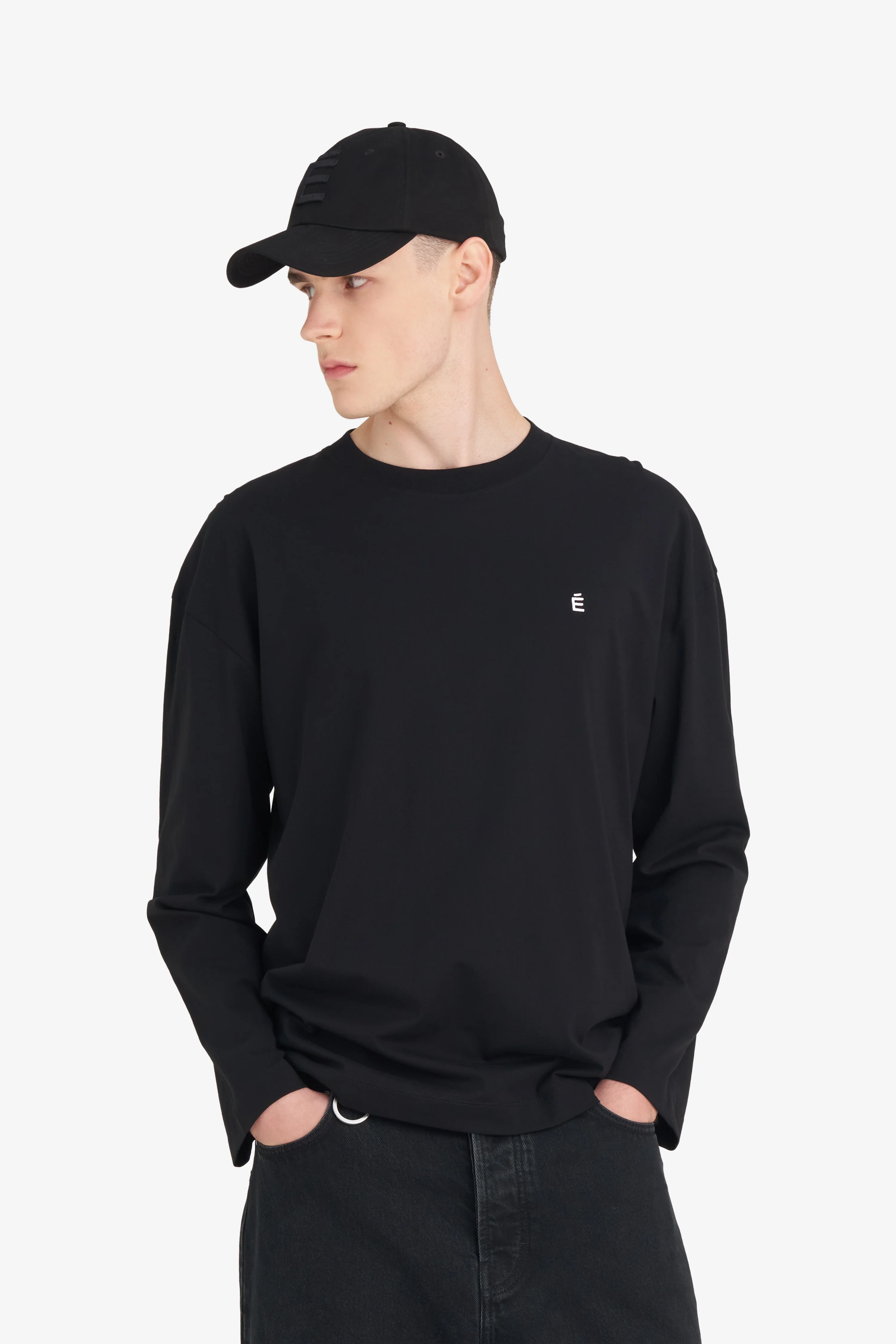 RELAX T-SHIRT LONG SLEEVES É - BLACK - Image 3
